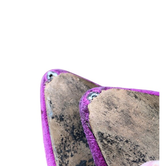 Rebecca Minkoff Slip On Mule 3.5" Heels Fuchsia Pink Suede Womens Size 7.5 - Picture 10 of 10